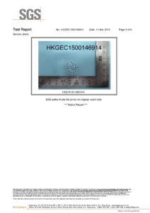 this is a photo of Acrylic SGS Certificate 0006