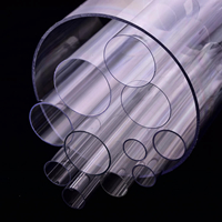 This is a photo of different sizes of polycarbonate tubes